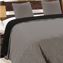 Kétoldalas ágytakaró Vigo II Fekete Graphit 006 220x240+2x40x40