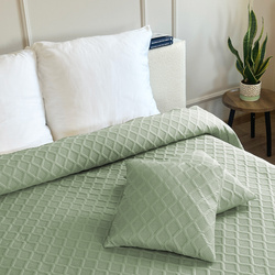 Kétoldalas Parla 3D ágytakaró zöld 180x220+2x40x40