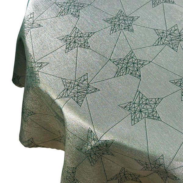 Megfordítható foltálló terítő karácsonyi zöld hó 1 kör