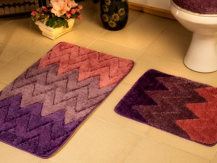 Fürdőszobaszőnyegek Zig Zag ibolya 83