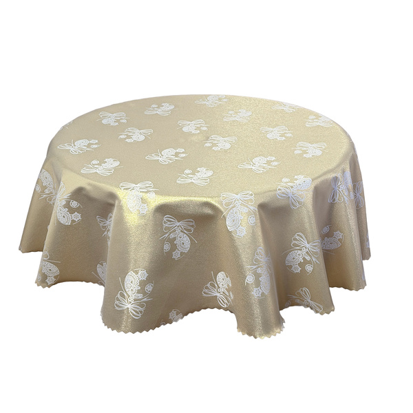 Karácsonyi Asztalterítő Arany Kerek