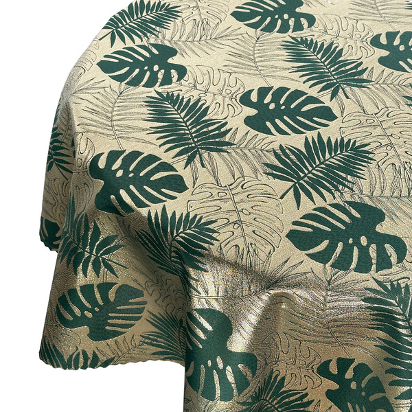 Karácsonyi Asztalterítő Arany Monstera Golden Z-2771 Kerek