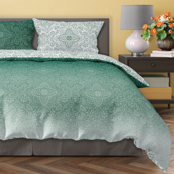 Pamut szatén ágyneműgarnitúra 160x200+ 2x70x80 Milagro Verde 023