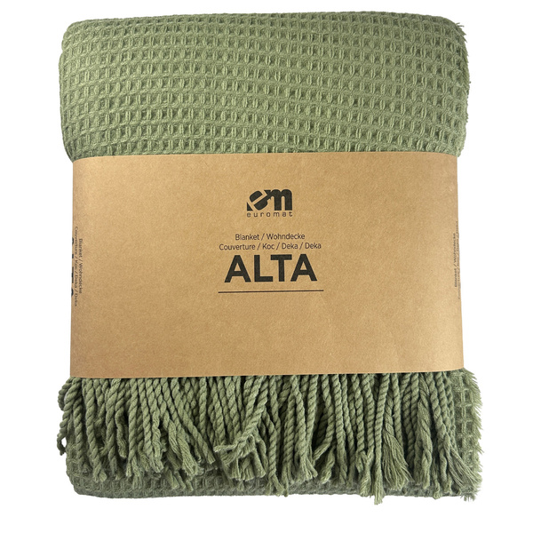 Jacquard Alta Takaró Rojtokkal Gofris Textúra Zöld 200x220 cm