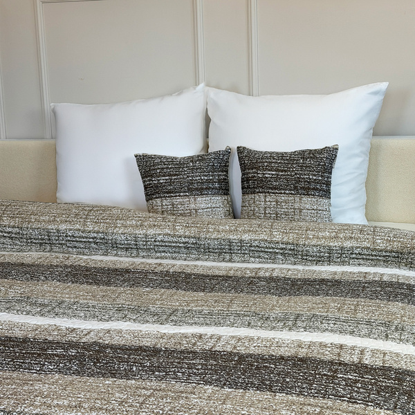 Kétoldalas ágytakaró TAVIRA J-035 Brian Beige 180x220+2x40x40