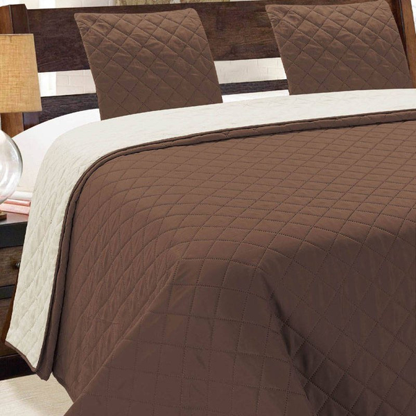 Kétoldalas ágytakaró Vigo II Ecru-barna 10 180x220+2x40x40