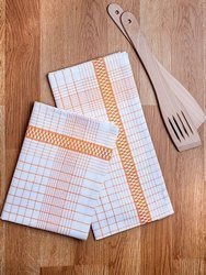 Bawełniane Ścierki Kuchenne Nina Pomarańczowe 45x65 cm