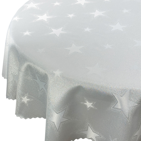 Karácsonyi Asztalterítő Ezüst Kerek
