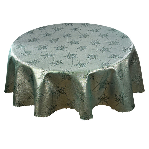 Megfordítható foltálló terítő karácsonyi zöld hó 1 kör