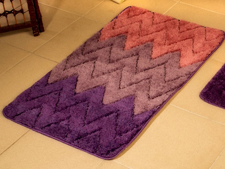 Fürdőszobaszőnyegek Zig Zag ibolya 83