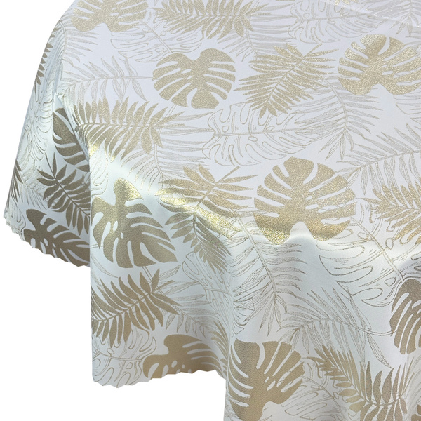 Karácsonyi Asztalterítő Arany Monstera Golden Z-2771 Kerek