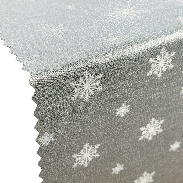 Dwustronne Bieżniki i Serwety Plamoodporne Śnieg Srebrny 1