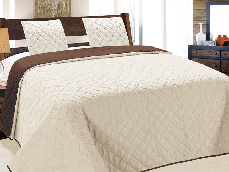 Kétoldalas ágytakaró Vigo II Ecru-barna 10 180x220+2x40x40