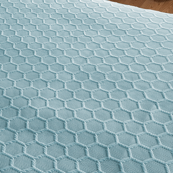 Parla 3D kétoldalas ágytakaró kék színben 220x240 párnahuzat nélkül