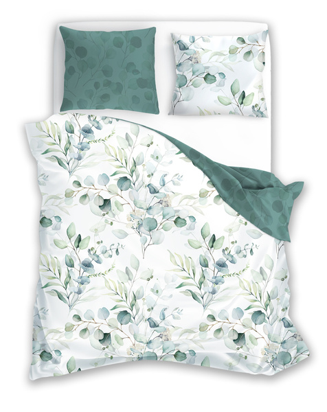 Pamut szatén ágyneműgarnitúra 160x200+ 2x70x80 Milagro Verde 006