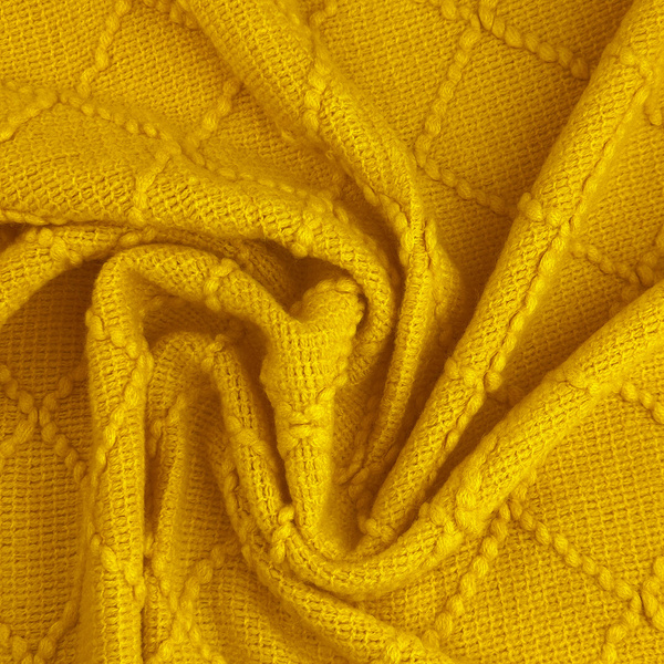 Jacquard Takaró Rojtokkal Neria Sárga 130x170 cm