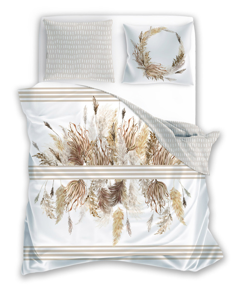 Pamut szatén ágyneműgarnitúra 220x200+ 2x70x80 Boho 003