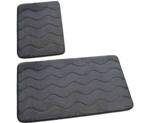 Fürdőszobaszőnyegek Sumba Sötét Szürke 23 - Kétrészes