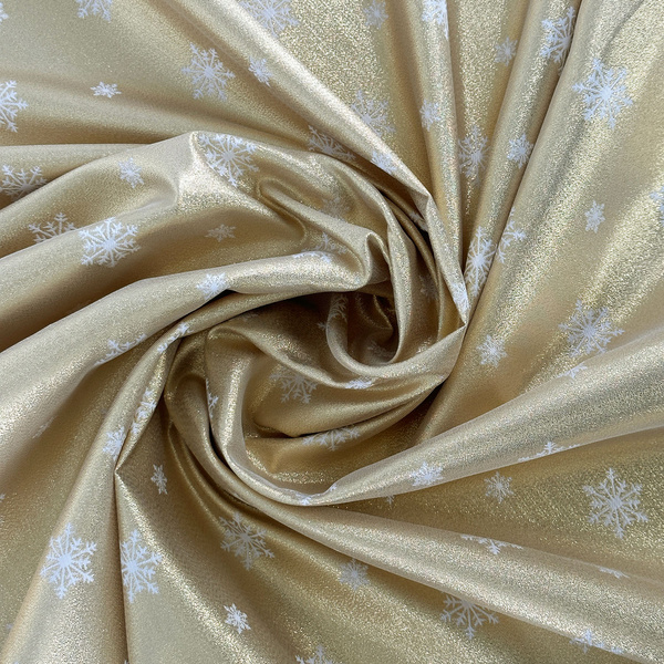 Dwustronny Obrus Plamoodporny Śnieg Złoty I