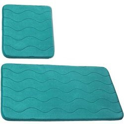 Fürdőszobaszőnyegek Sumba Smaragd Zöld 23 - Kétrészes