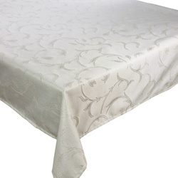 Asztalterítő Szegéllyel Jacquard Ines Silver Beige 02