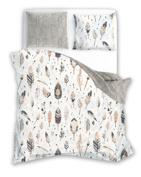 Pamut szatén ágyneműgarnitúra 160x200+ 2x70x80 Boho 007