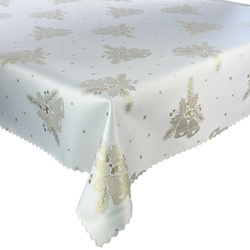 Dwustronny Obrus Plamoodporny Śnieg Złoty I