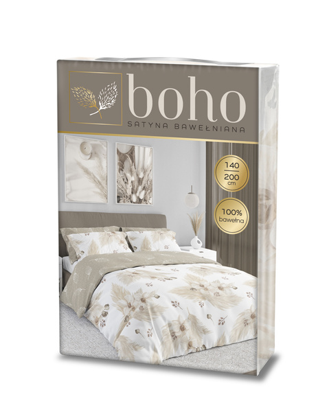 Pamut szatén ágyneműgarnitúra 160x200+ 2x70x80 Boho 005