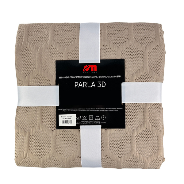 Kétoldalas Parla 3D ágytakaró bézs színben 180x220