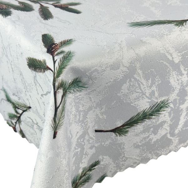 Dwustronny Obrus Plamoodporny Śnieg Złoty I