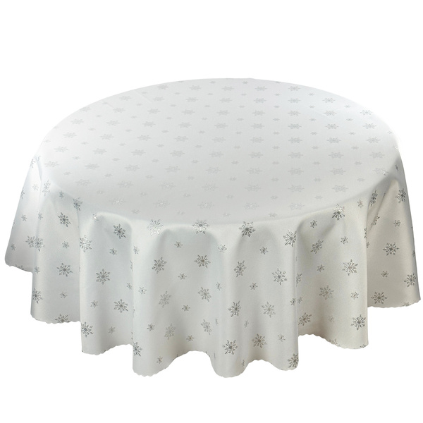 Karácsonyi Asztalterítő Ezüst Kerek