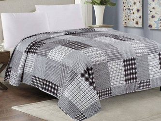 Kétoldalas ágytakaró TAVIRA J-017 Black Párnahuzat Nélkül 220x240