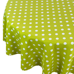 Foltálló Abroszok Nyomtatott Pöttyös Zöld Celadon Kerek