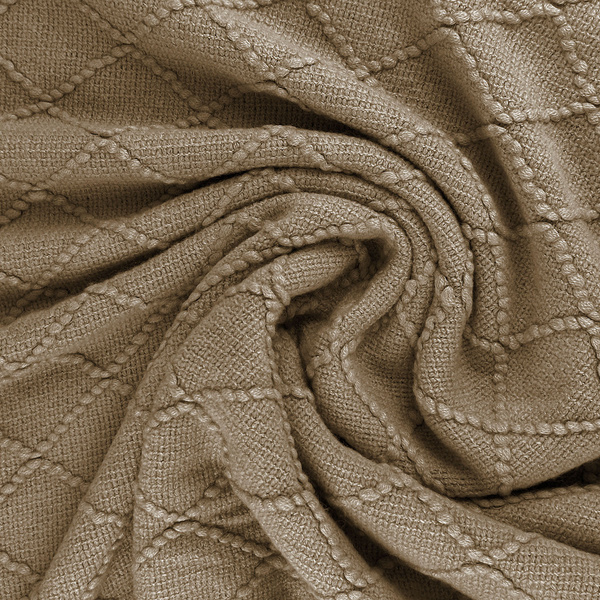 Jacquard Takaró Rojtokkal Neria Bézs Taupe 130x170 cm