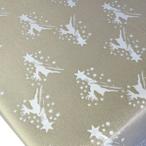 Dwustronny Obrus Plamoodporny Śnieg Złoty I