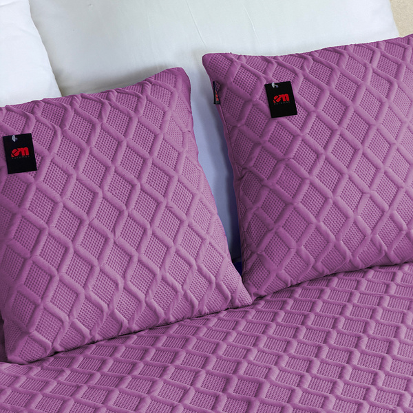 Kétoldalas Parla 3D ágytakaró Lila 180x220+2x40x40