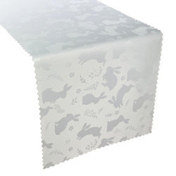 Asztalterítők és Futók Foltálló Húsvét 3360 Húsvét Mezei Nyúl Fehér