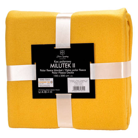  Fleece Takaró Milutek 130x170 Mustár Színes