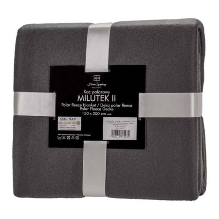  Fleece Takaró Milutek 130x170 Sötétszürke