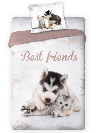 Pamut ágynemű Best Friends Kutya és macska 002