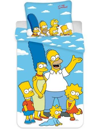 Pamut ágynemű Simpsons Blue 