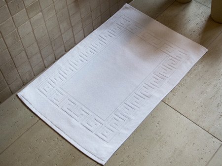 Pamut szállódai szőnyegek Greek 650 gsm fehér 50x70 cm