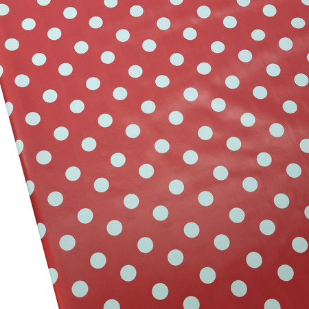 Viaszosvászon Terítő piros pontok Florista 150-01 Roll és asztalterítők