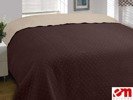 Kétoldalas ágytakaró Mirella Barna-bézs 170x210