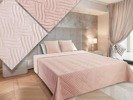 Kétoldalas ágytakaró Vigo II Por rózsaszín-ecru 11 180x220+2x40x40